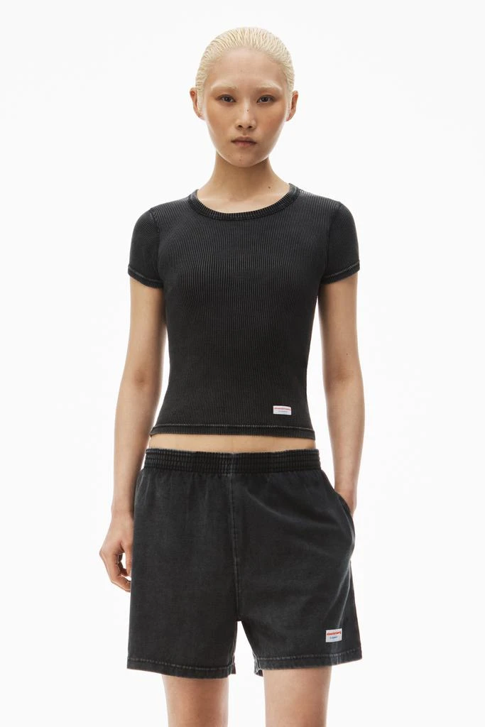 Alexander Wang short-sleeve tee in ribbed cotton 1