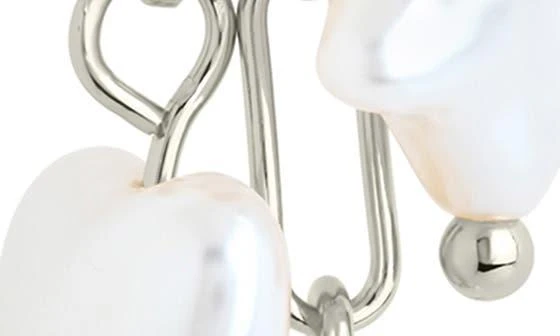 Sterling Forever Sabrina Mixed Pearl Charm Necklace 4