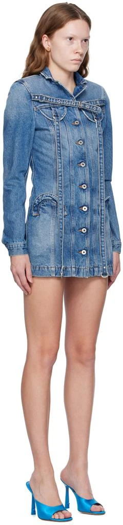 Off-White Blue Faded Denim Minidress 2