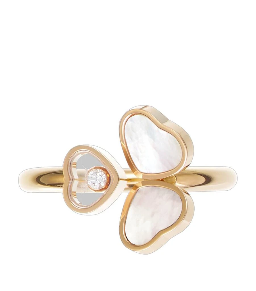 Chopard Rose Gold and Diamond Happy Hearts Ring 2