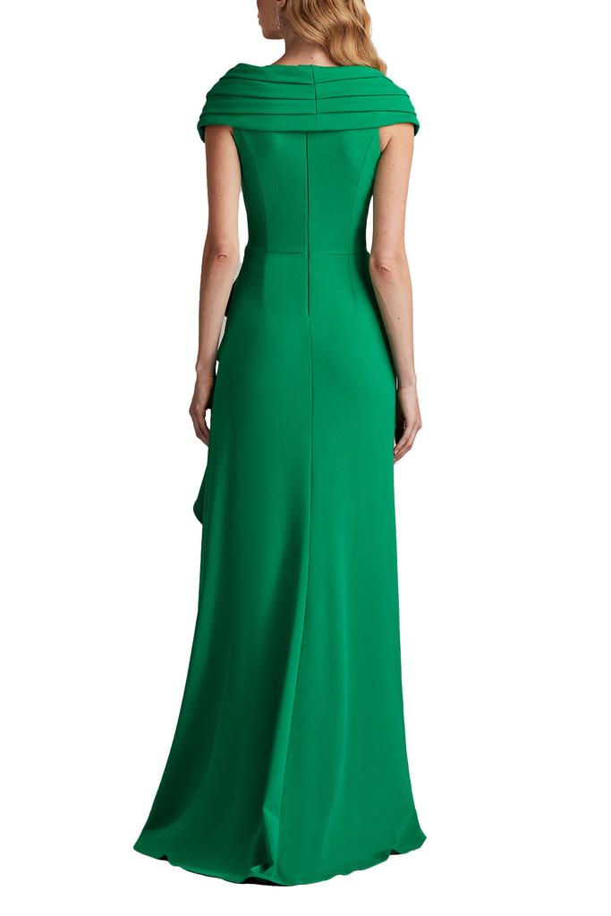 Tadashi Shoji Talise Waterfall Flounce Gown