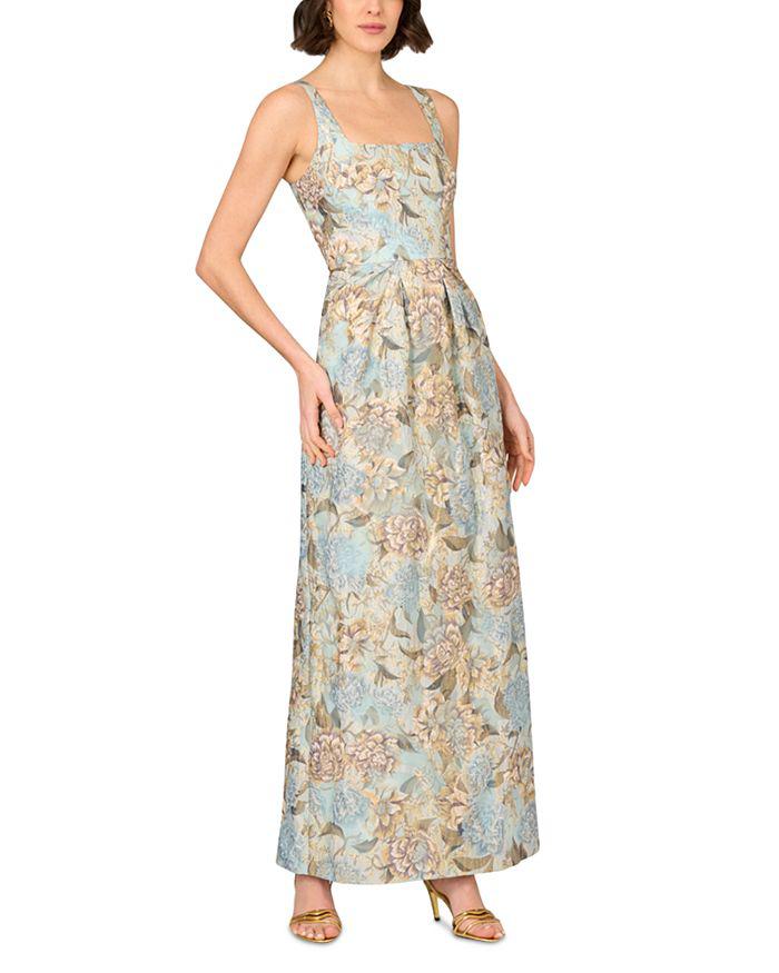 Aidan Mattox Printed Jacquard Dress