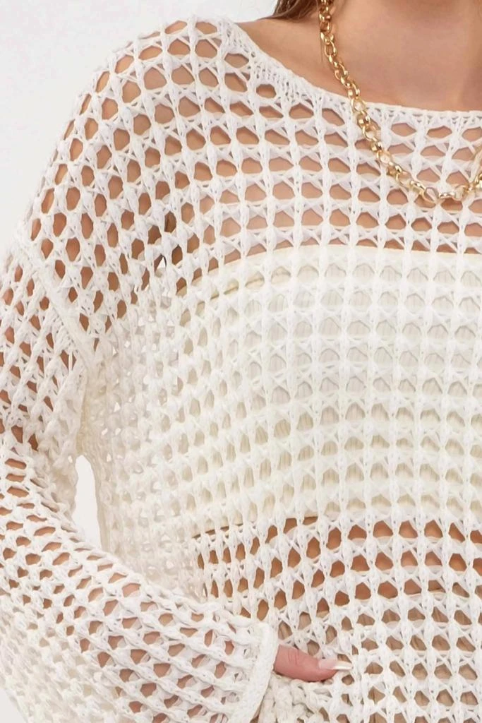 Blu Pepper Blu Pepper - Coastal Chic Crochet Pullover Sweater 4