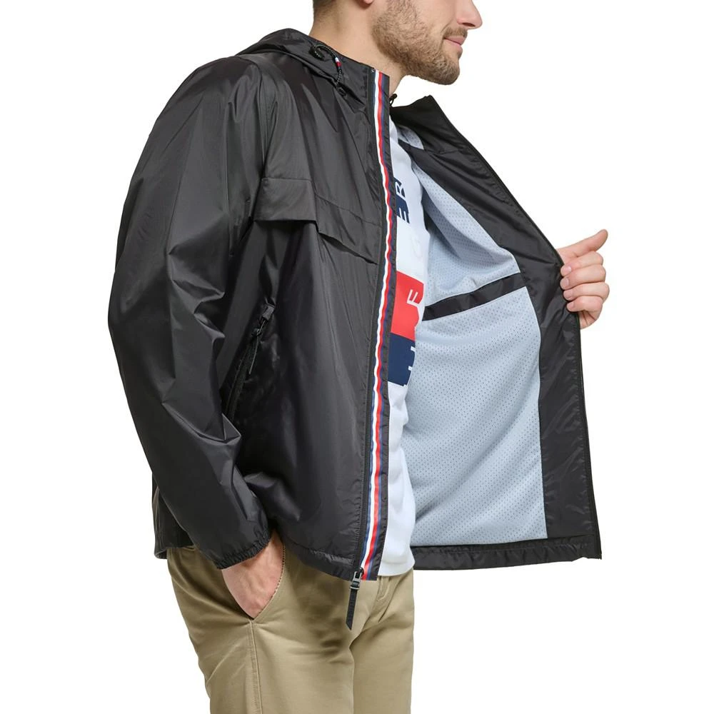 Tommy Hilfiger Men's Stretch Hooded Zip-Front Rain Jacket 4