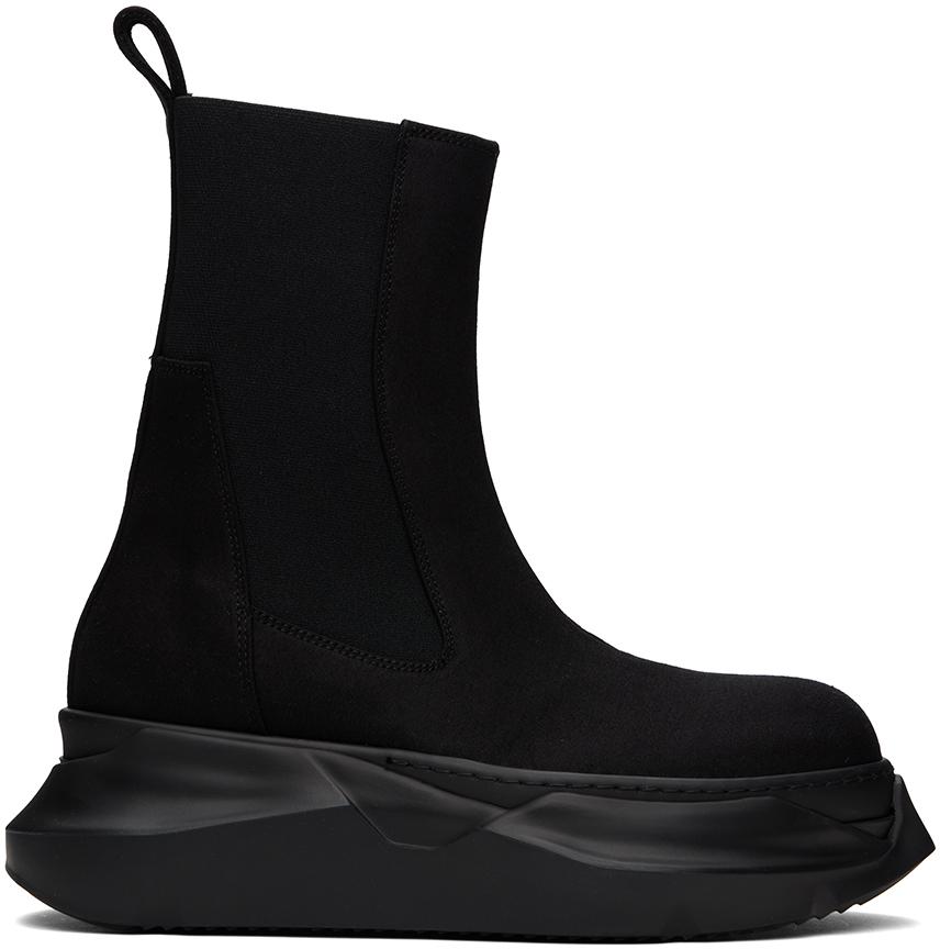 Rick Owens DRKSHDW Black Beatle Abstract Chelsea Boots IT