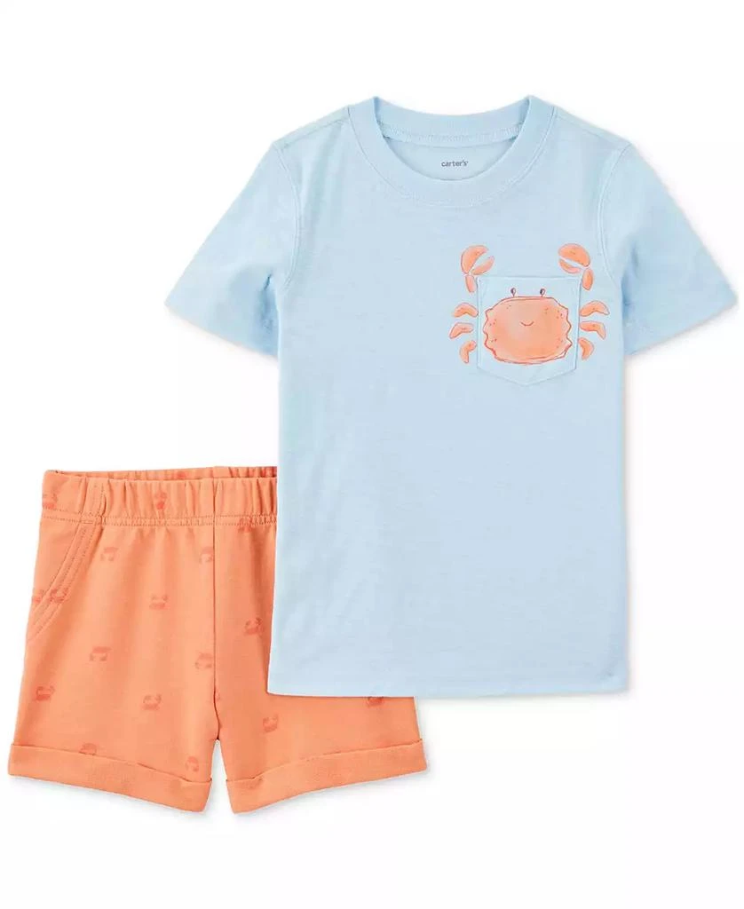 Carter's Toddler Boys Crab Top & Shorts, 2 Piece Set 1