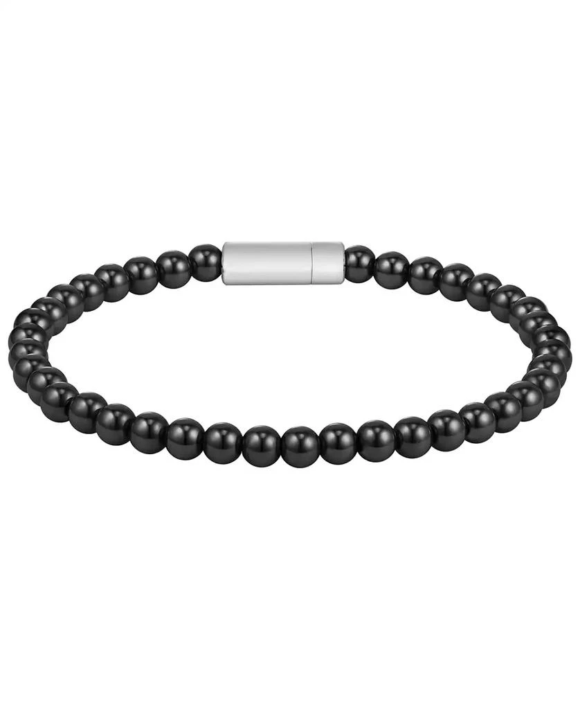 Hugo Boss Sphere Beads Stainless Steel Black Onyx Bracelet 2