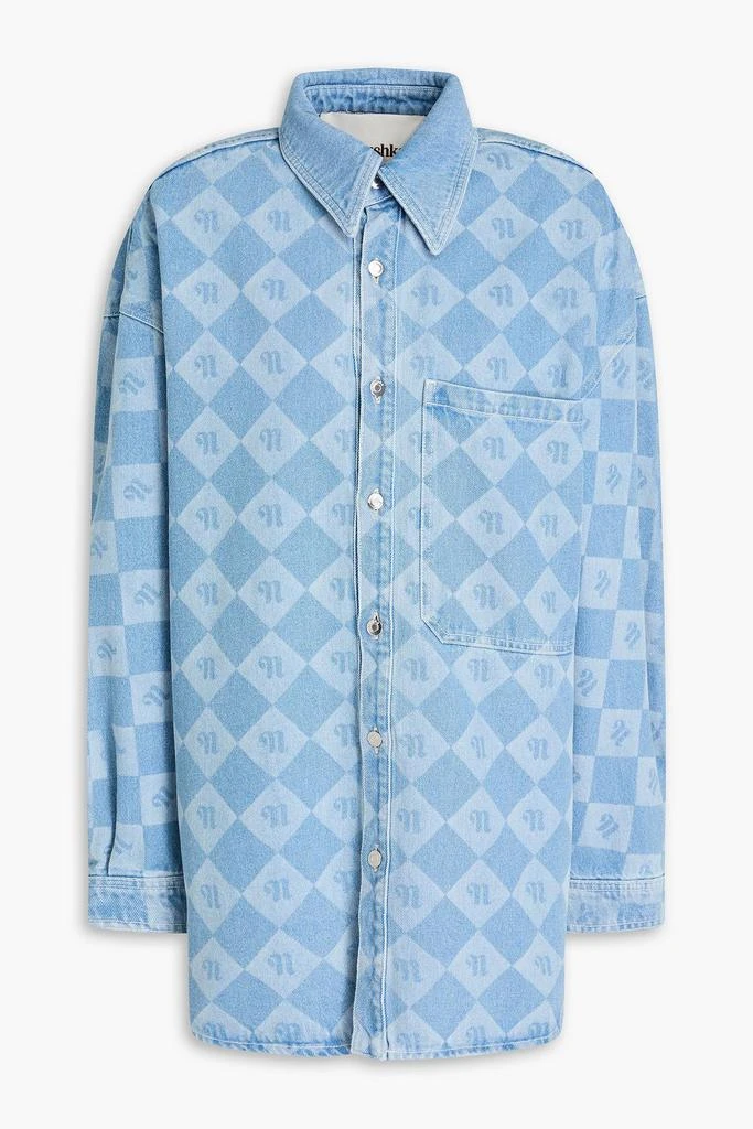 Nanushka Tristo oversized logo-print denim shirt 1