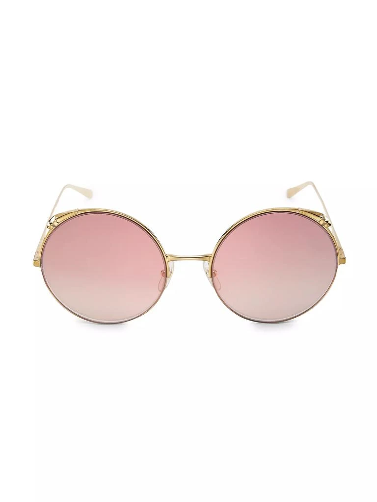 Cartier 60MM Mirrored Round Sunglasses 1
