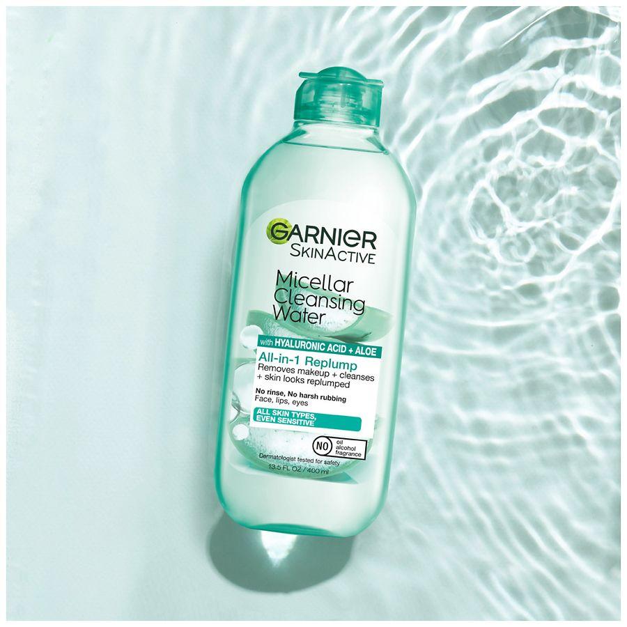 SkinActive Micellar Hyaluronic Acid & Aloe Replumping Cleansing Water & Removes Makeup