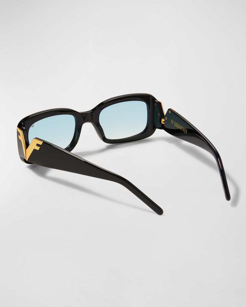 Vintage Frames Company Men's VF Godfather V-Décor Rectangle Sunglasses