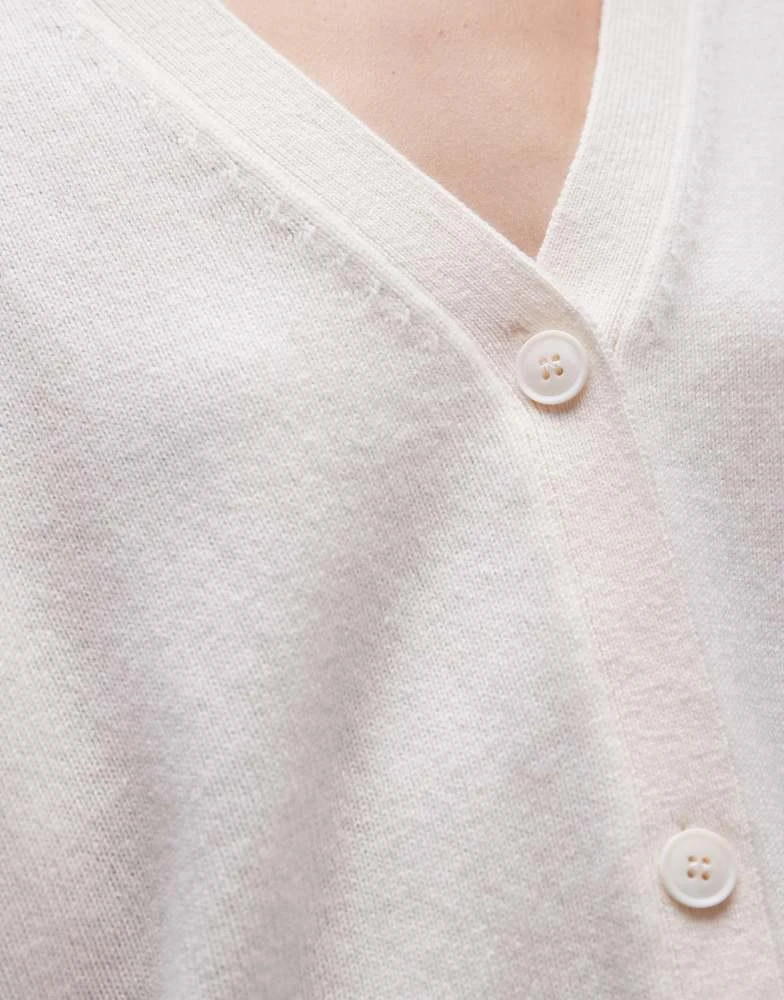 & Other Stories & Other Stories knitted  cardigan with v-neck in light beige 3