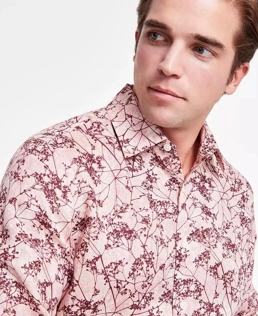 Club Room Men's Lisbon Long Sleeve Button-Front Printed Linen Shirt, Exclusively at Macy's 3