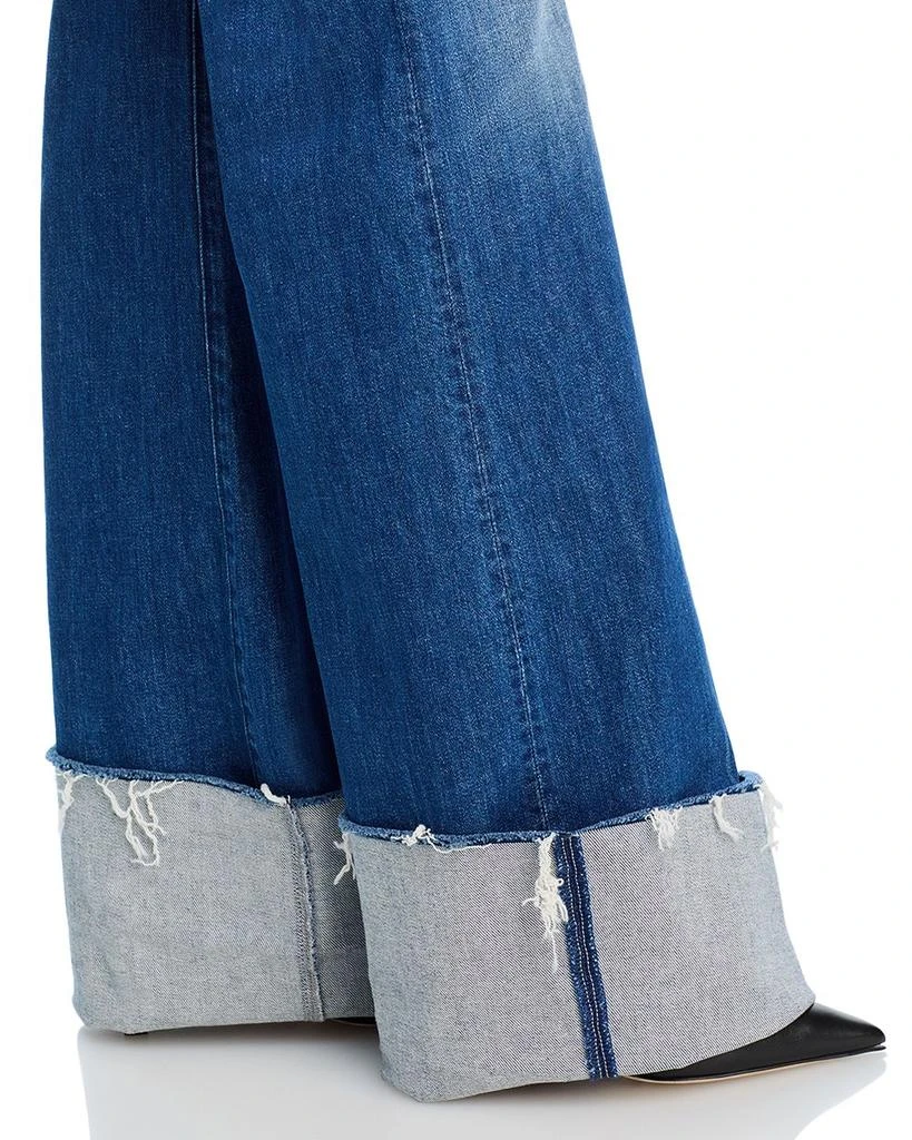 MOTHER Hustler Roller Heel Frayed Cuff Jeans in It's A Small World 6