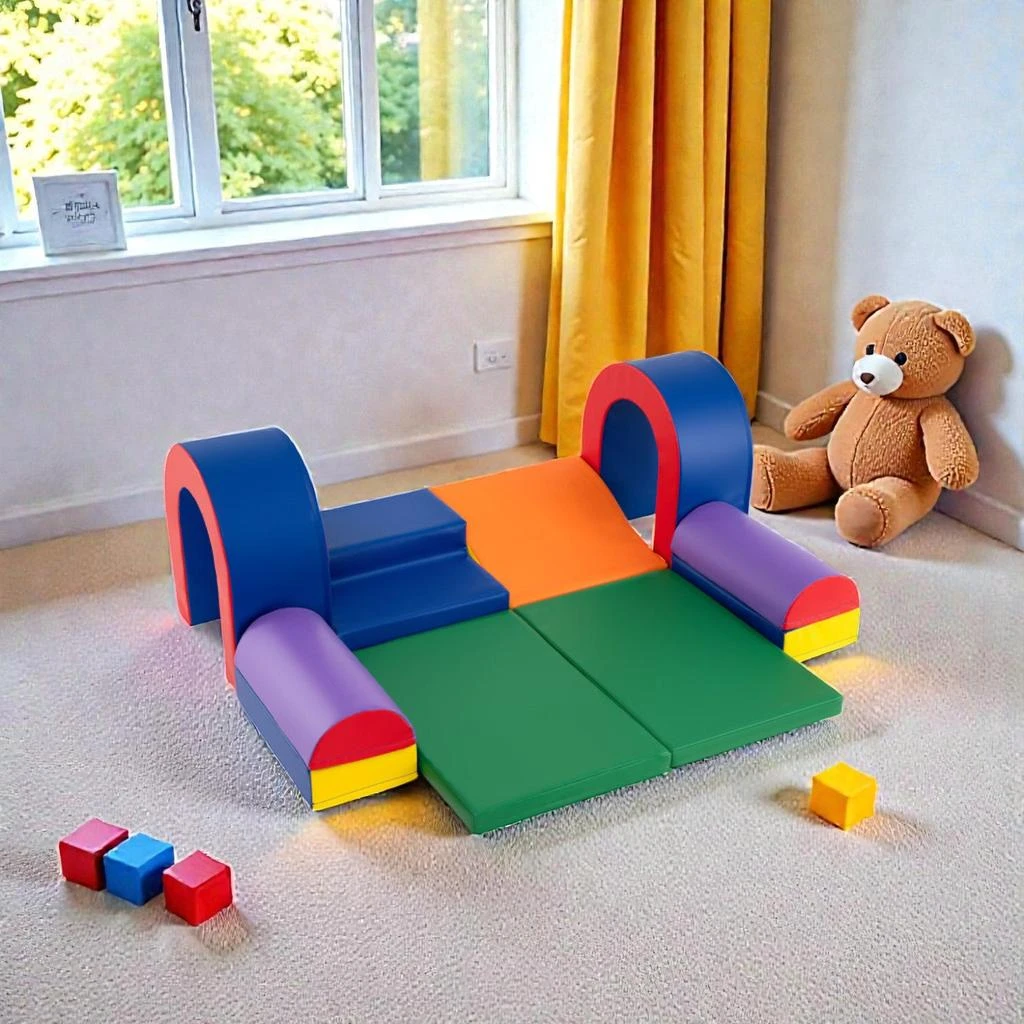 Hivvago Lightweight Soft Foam Climbing Set for Babies with 10 PU Blocks