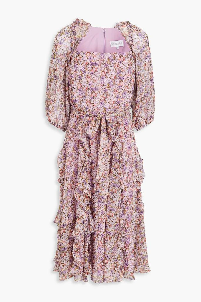 MIKAEL AGHAL Ruffled floral-print chiffon midi dress 1