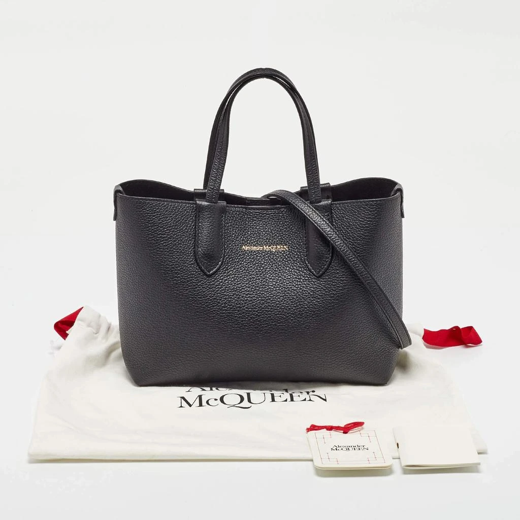 Alexander McQueen Alexander McQueen Black Leather Mini Shopper Tote 9