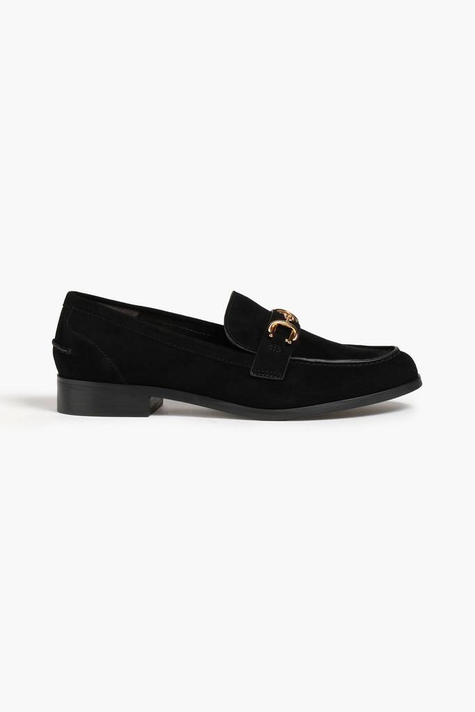 STUART WEITZMAN Owen buckle-embellished suede loafers