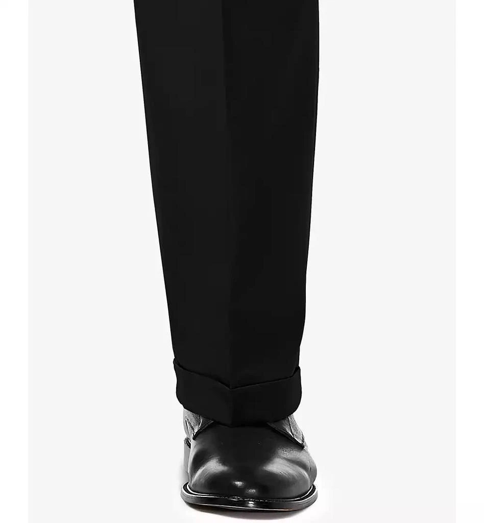 Haggar Men's Big & Tall Premium Comfort Stretch Classic-Fit Solid Pleated Dress Pants 6