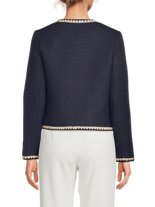 Wdny Scalloped Trim Bouclé Jacket 2