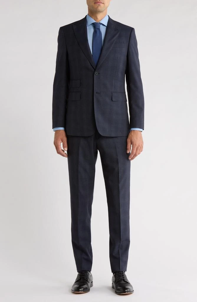 English Laundry Peak Lapel Wool Blend Suit