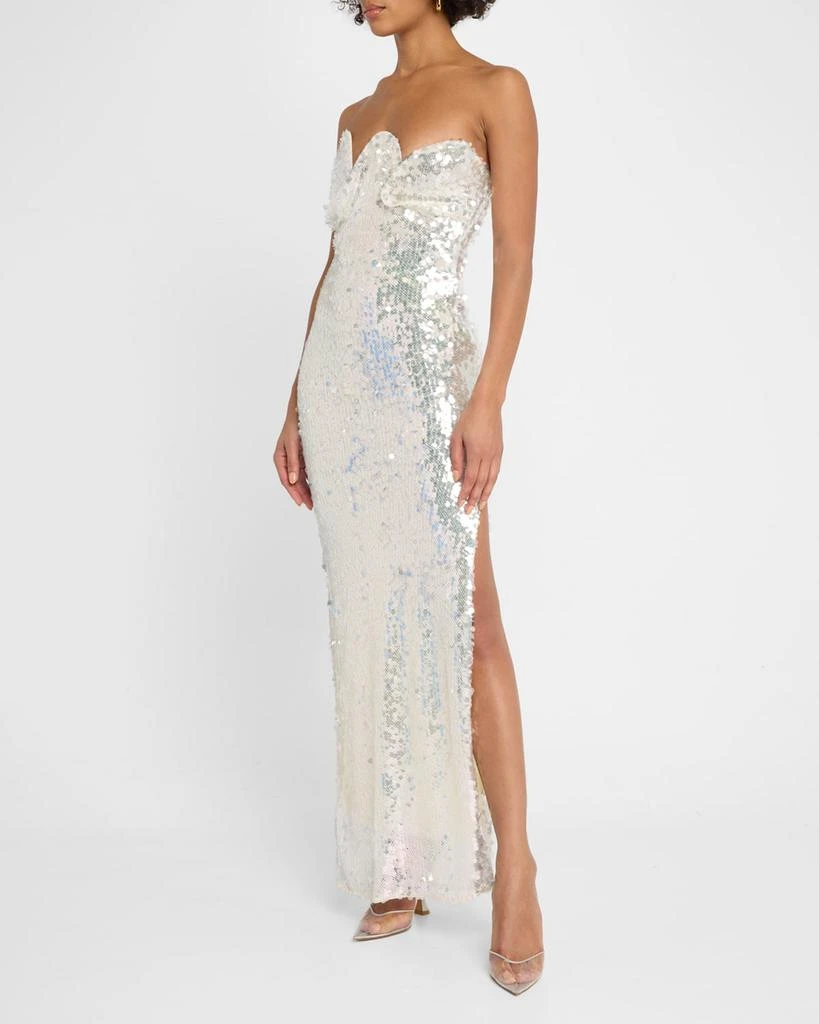 Christopher Esber Opaline Sequin Strapless Gown 4