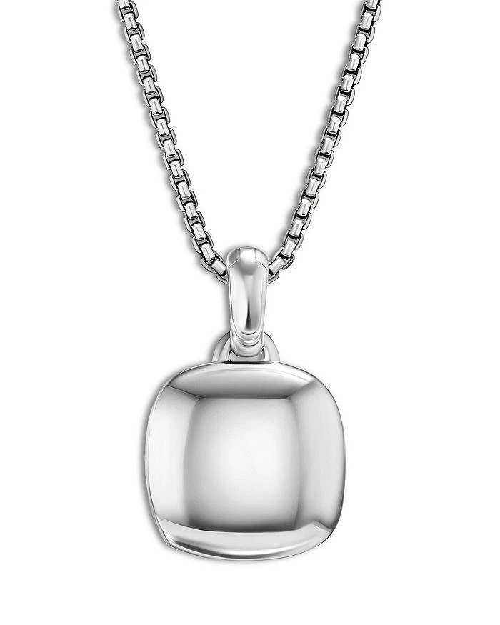 David Yurman Sterling Silver Sculptured Cable Square Locket Pendant 5