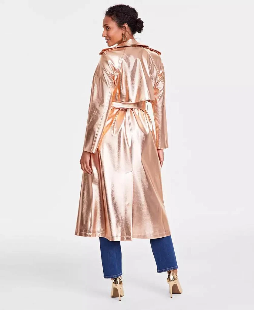 INC International Women's Metallic Trench Coat, Created for Macy's 2