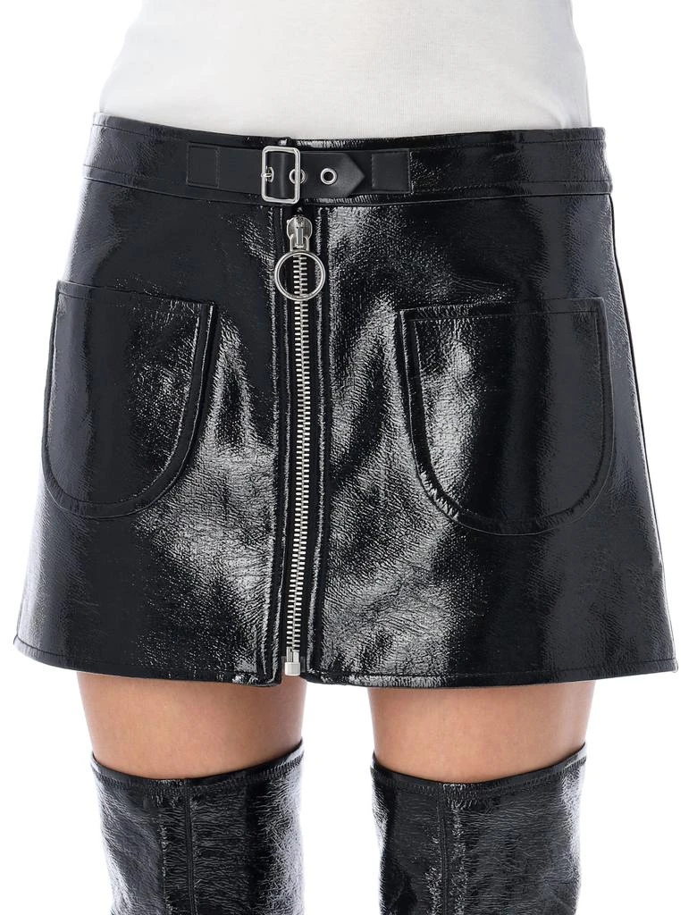 COURREGÈS ZIPPED VINYL MINI SKIRT 3