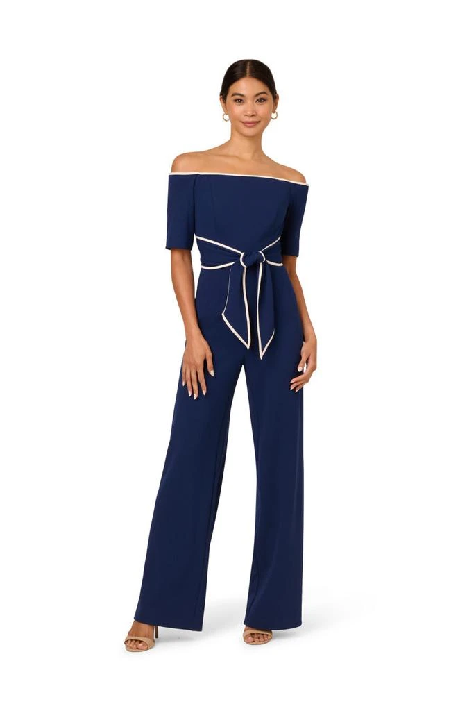 Adrianna Papell Knit crepe tie jumpsuit 5