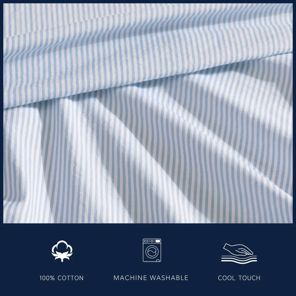 Nautica Penny Pinstripe Blue Twin Sheet Set 2