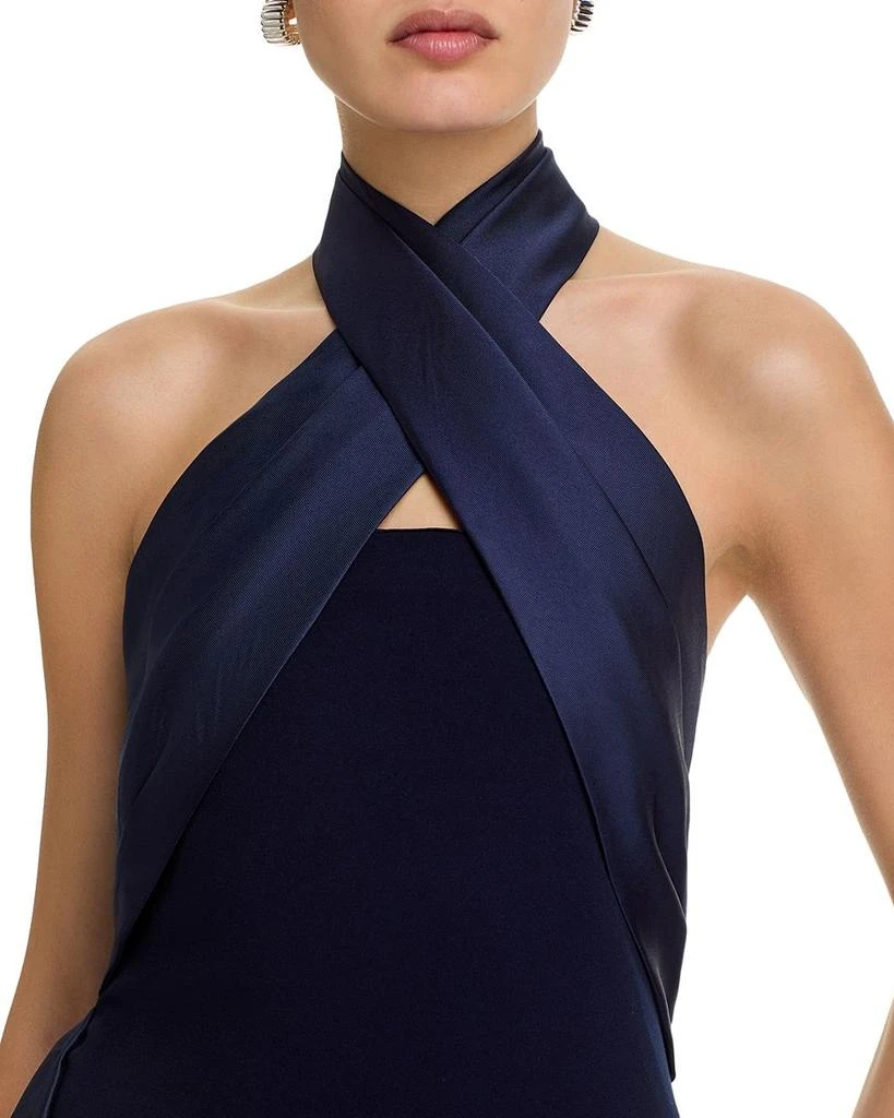 AQUA Halter Mikado Gown - Exclusive 3