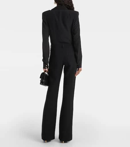 Balmain Virgin wool crêpe bootcut pants 3