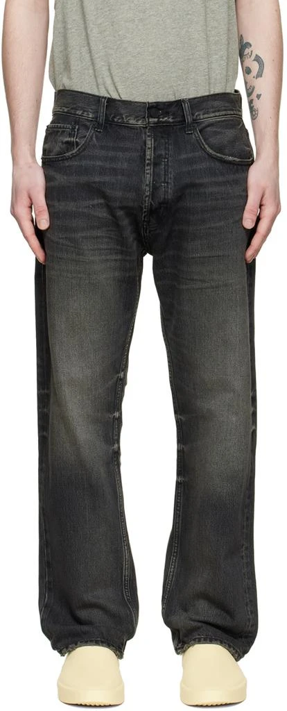 Essentials Black Faded Jeans 1