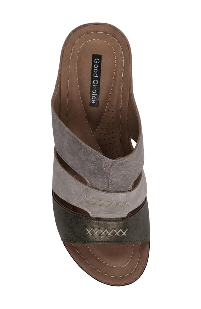 GOOD CHOICE NEW YORK Delores Platform Wedge Slide Sandal 4