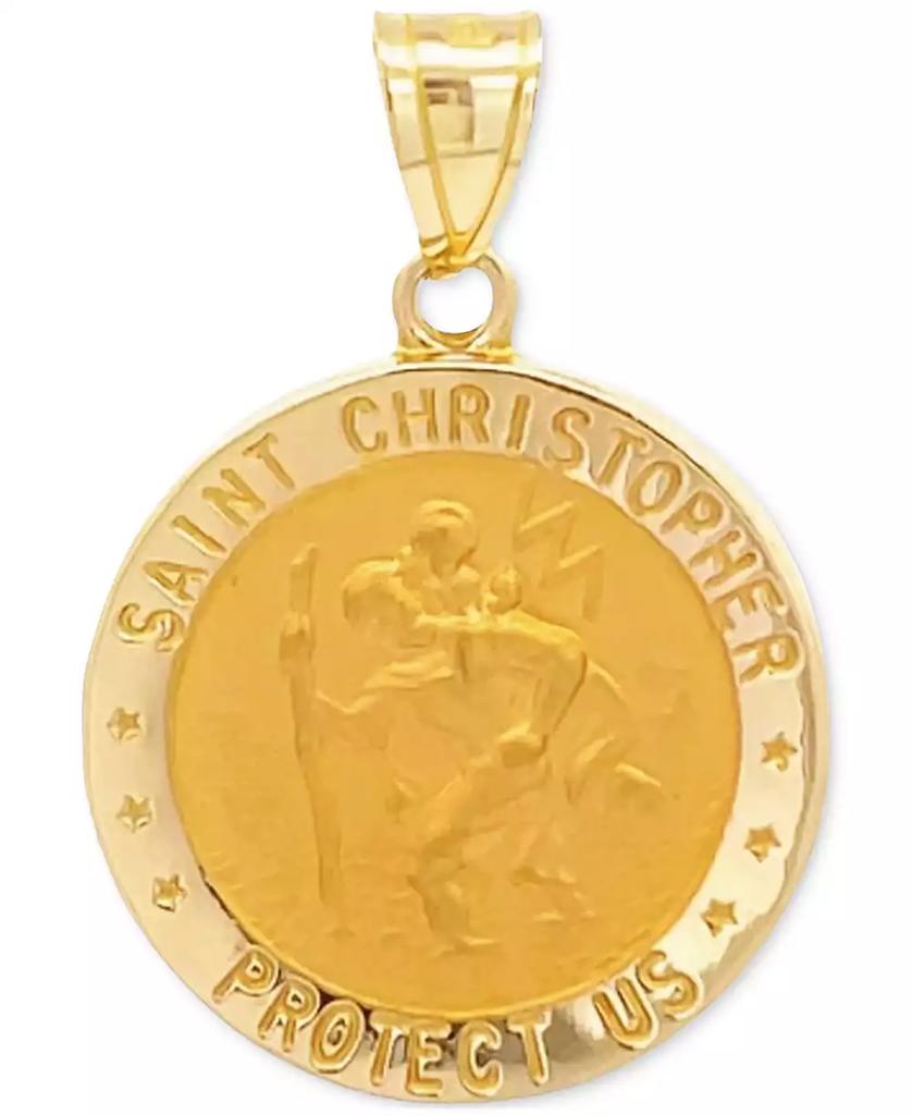 Macy's Saint Christopher Medal Pendant in 14k Yellow Gold