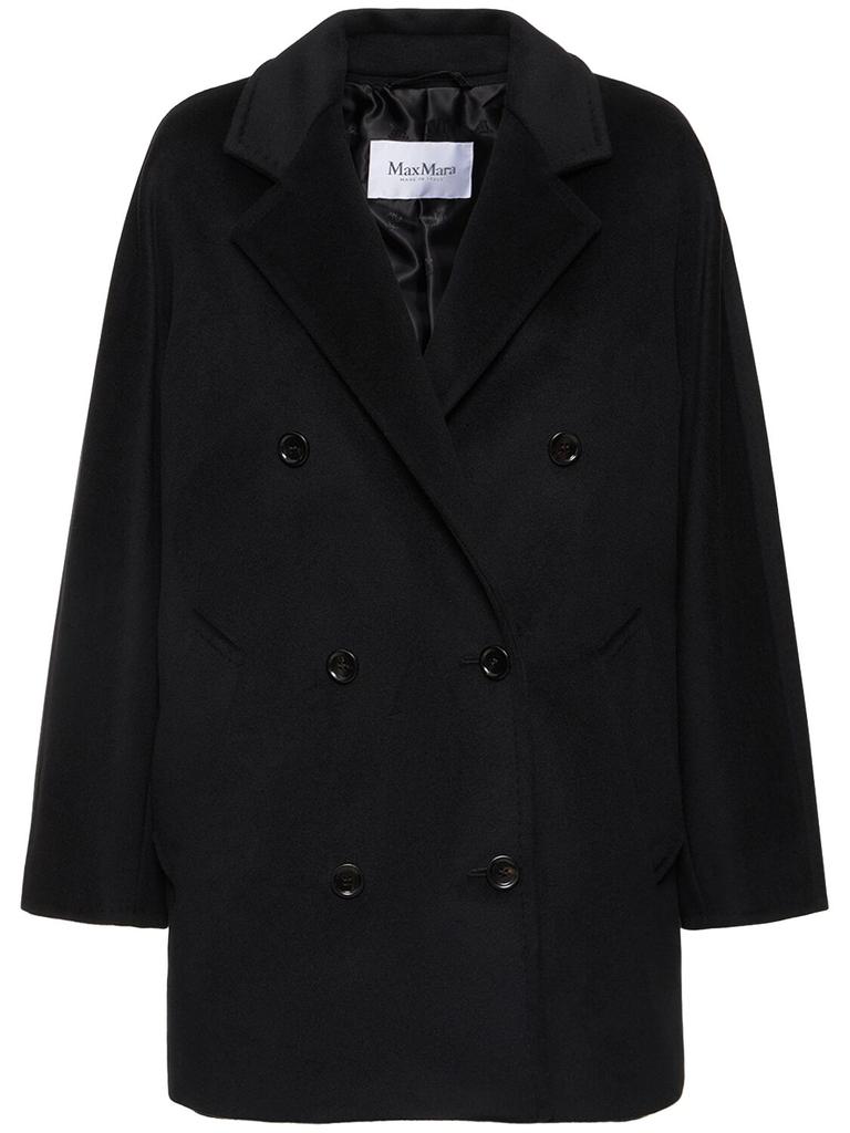 MAX MARA Rebus Wool & Cashmere Beaver Short Coat