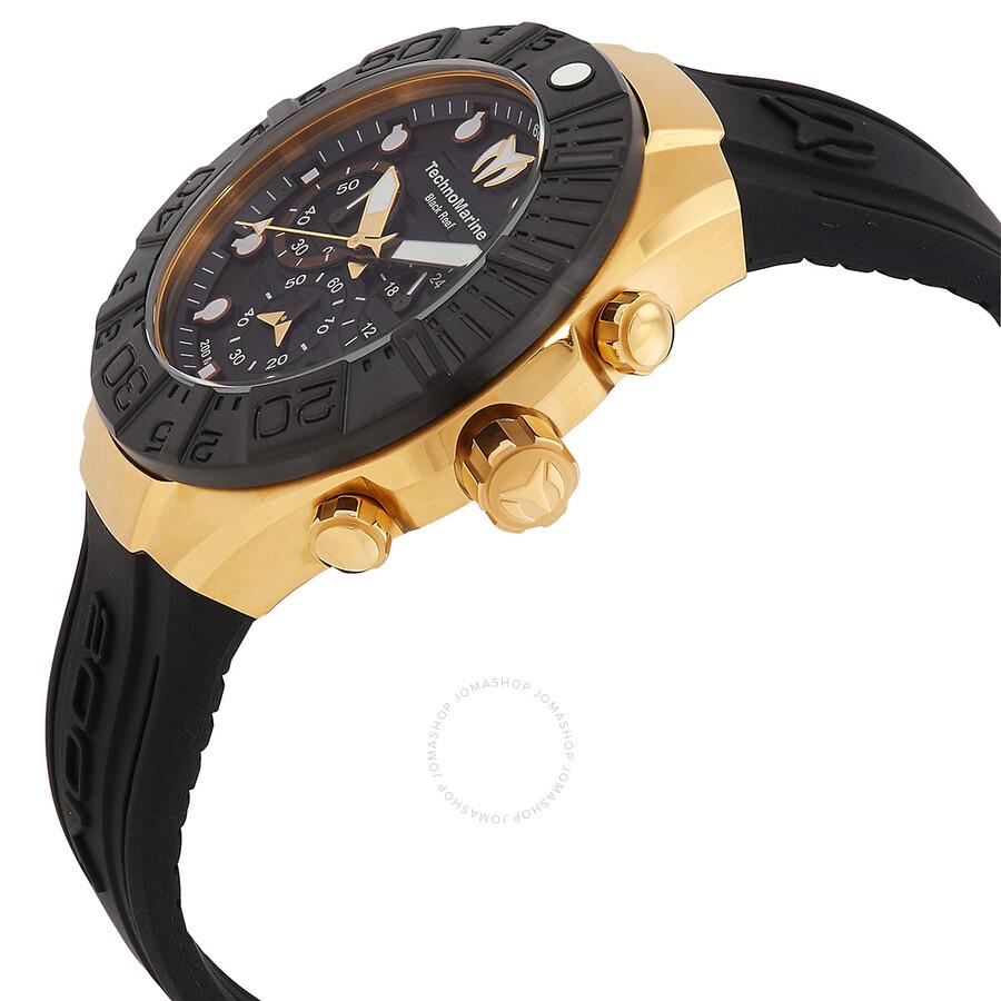TechnoMarine Reef Black Chronograph GMT Quartz Black Dial Men's Watch TM-523012
