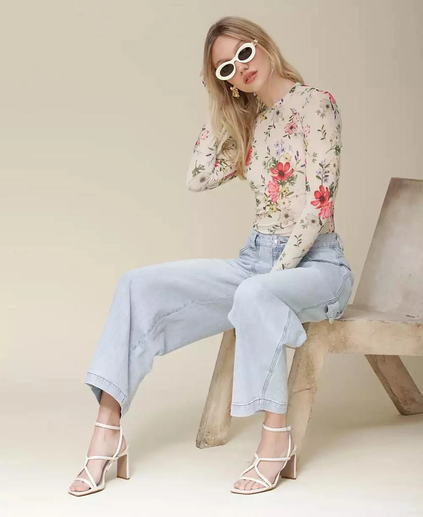 Avec Les Filles Women's High-Rise Barrel-Leg Jeans 6