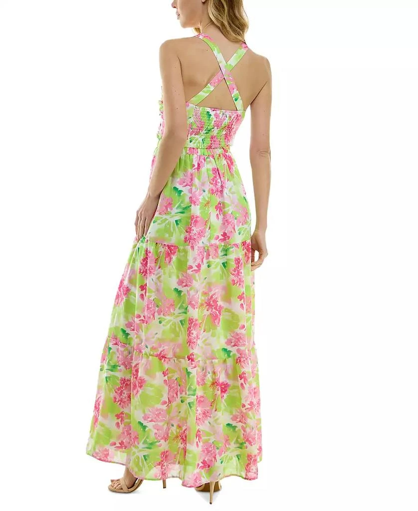 City Studios Juniors' Floral Print Sleeveless Tiered Maxi Dress 2