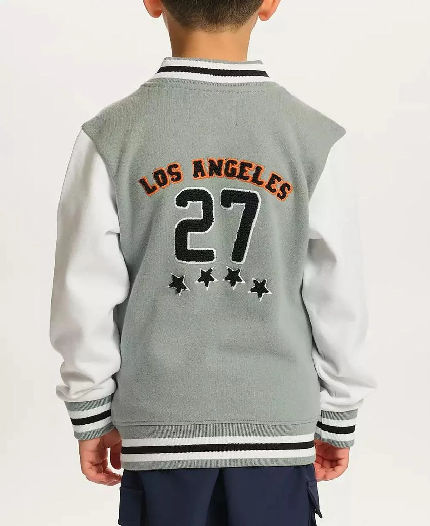 Sovereign Code Little and Big Boys Color Blocked Varsity Jacket 5