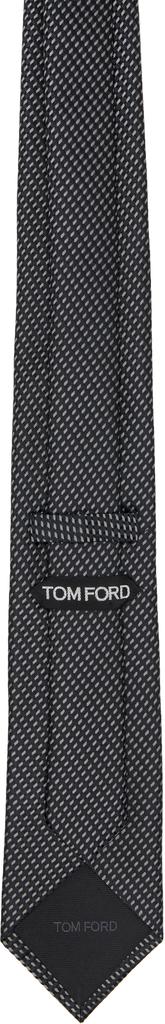 Tom Ford Black Tonal Alternate Weave 8 cm Tie