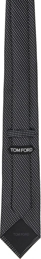 Tom Ford Black Tonal Alternate Weave 8 cm Tie 2