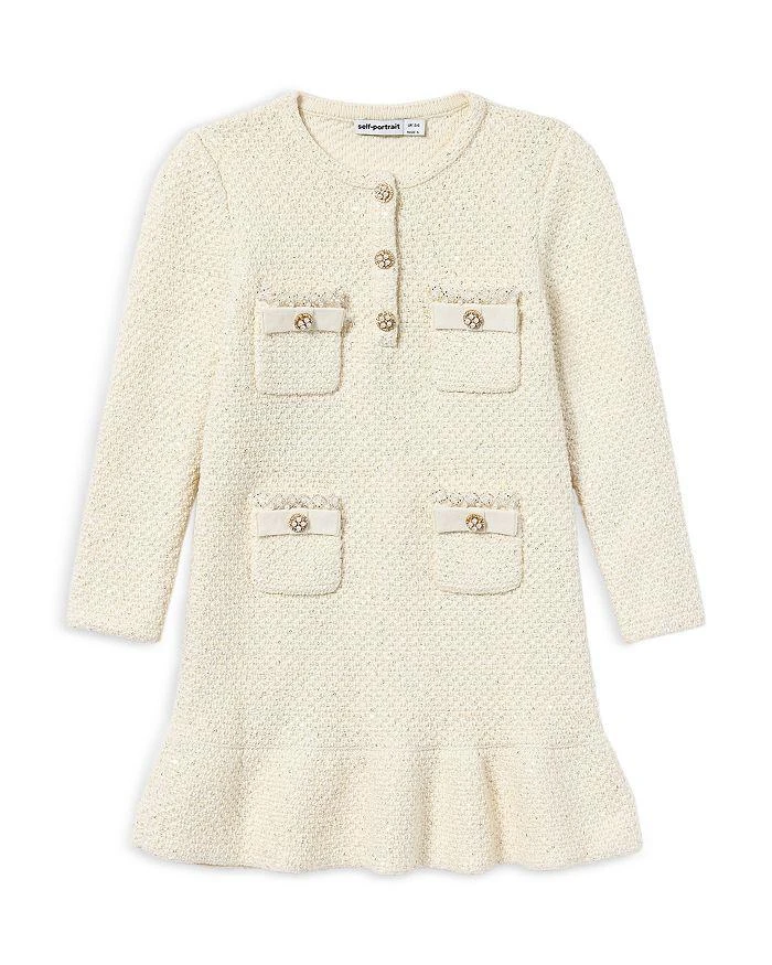 Self Portrait Girls' Sequined Knit Dress - Little Kid, Big Kid 1