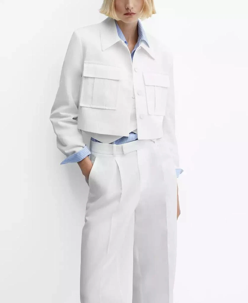 Mango Women's Pockets Detail Cropped Jacket 1