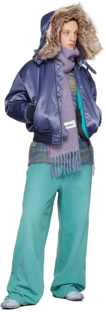 Acne Studios Purple Fringe Scarf 3