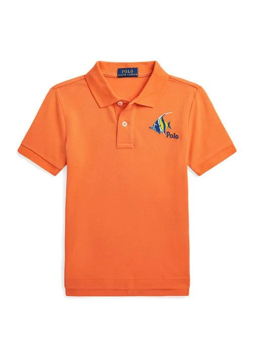 Ralph Lauren Lauren Childrenswear Boys 2 7 Embroidered Cotton Mesh Polo Shirt 1