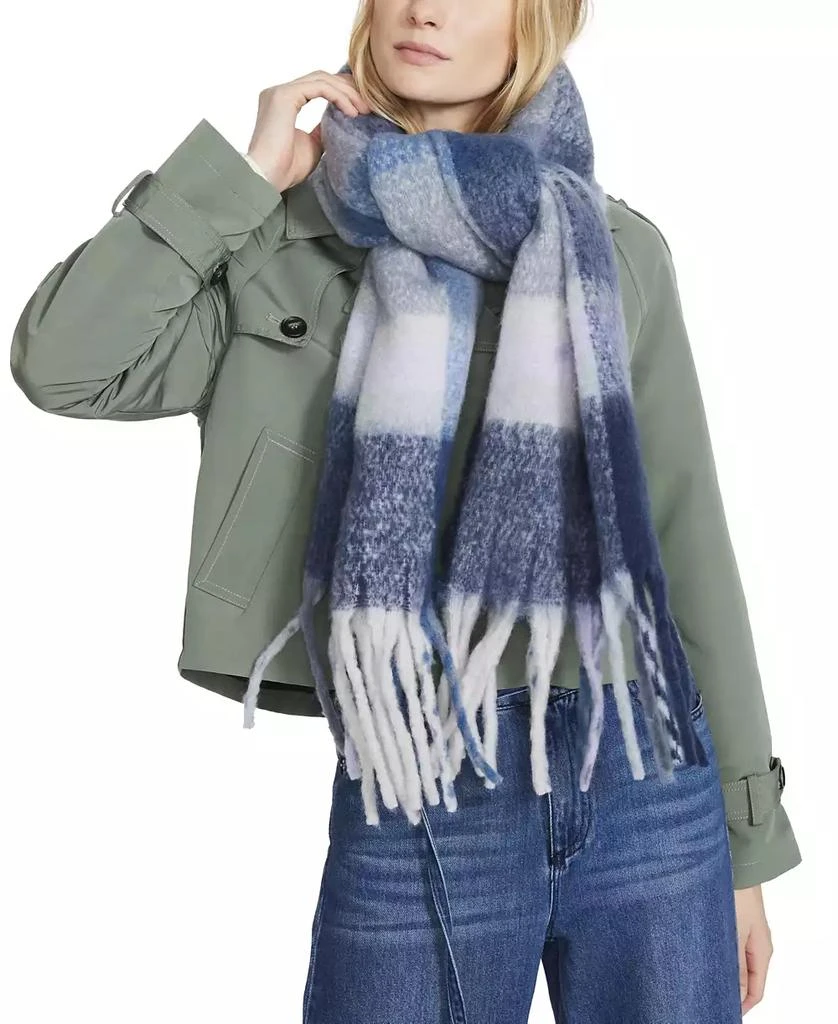 Steve Madden Women's Brushed Plaid Blanket Wrap Scarf 2