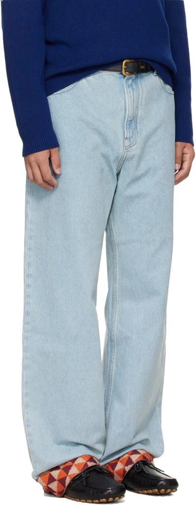 Valentino Blue Jacquard Hem Jeans 2