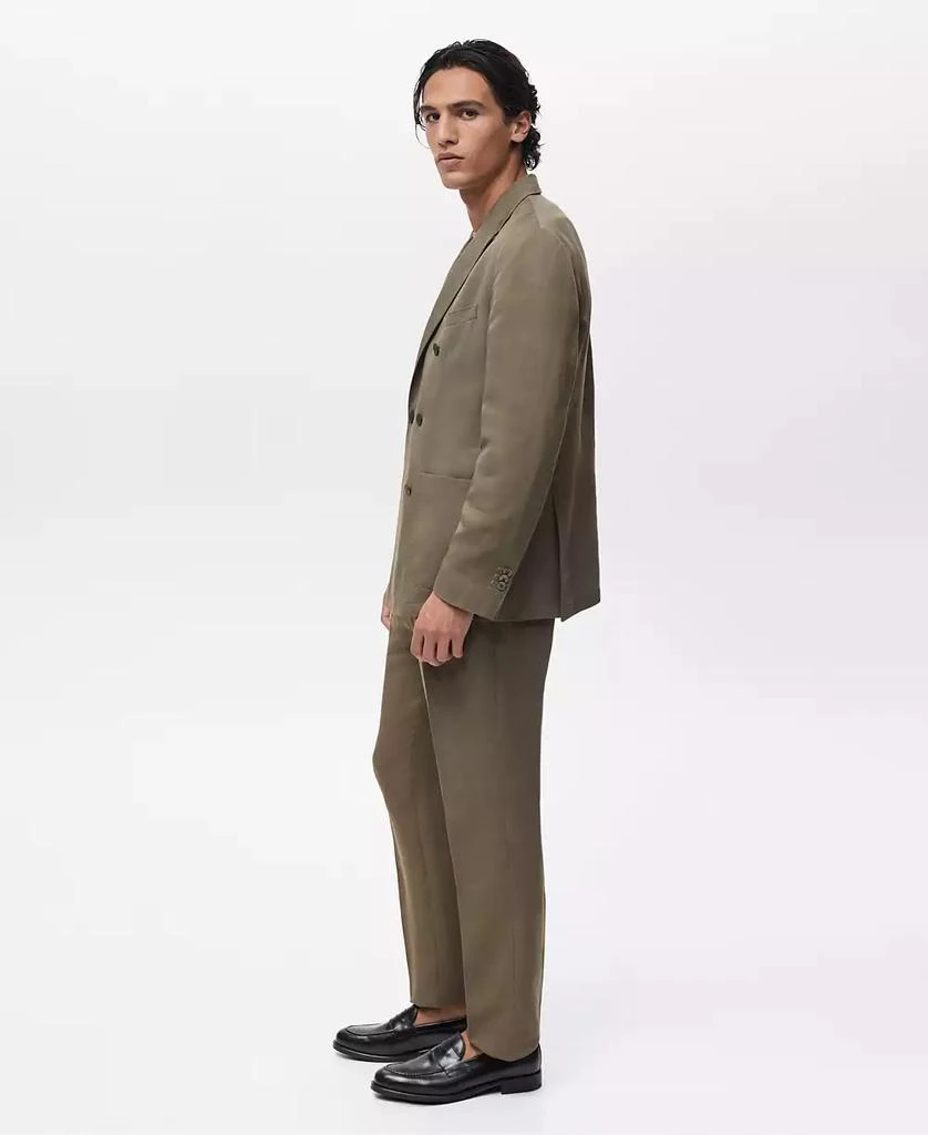Mango Men's Linen Slim-Fit Double-Breasted Suit Blazer 5